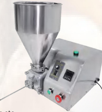 linha de produção rápida de enchimento de creme enchimento do depositante do bolo do copo da padaria 5L da filhós