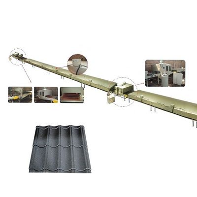 linha de produção revestida do CE da máquina da telha de telhado da pedra 30T
