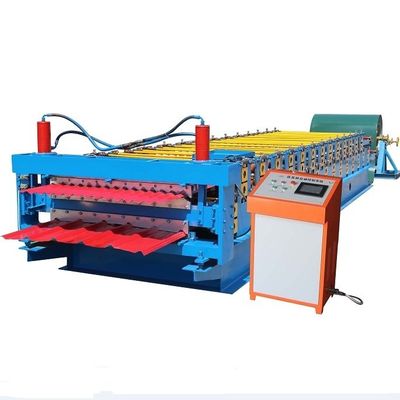 Rolo de aço da cor 7.5KW que forma duplas camada da máquina 1200mm