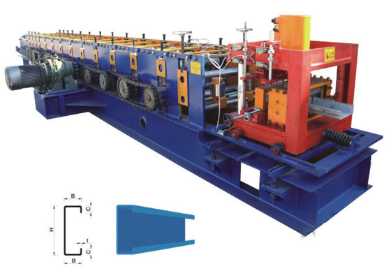 Rolo do Purlin de 7.5KW C que forma a perfuração hidráulica do canal da máquina C