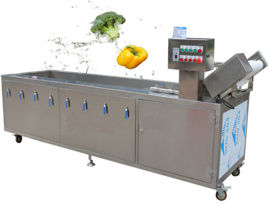 máquina de lavar vegetal da bolha 800kg/h, máquina de lavar industrial do fruto de 3.2m