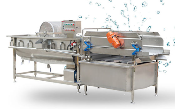Máquina de lavar 1500kg/h da bolha do fruto 4.2KW com dispositivo da remoção da impureza