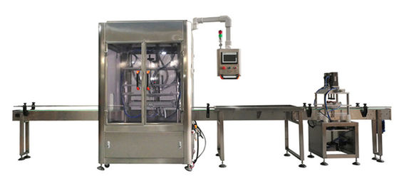 Máquina de empacotamento automática do óleo de amendoim, máquina do tampão do engarrafamento do óleo 1800bph