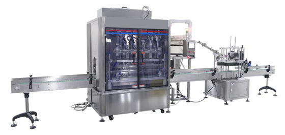 Máquina de empacotamento automática do óleo de amendoim, máquina do tampão do engarrafamento do óleo 1800bph
