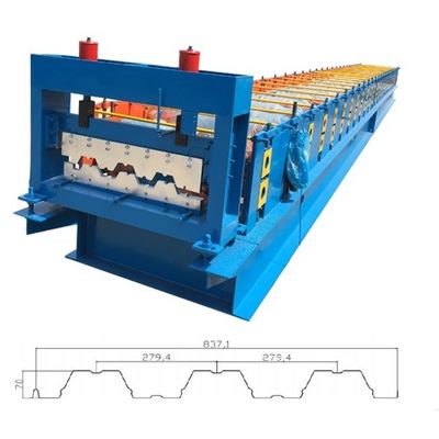 máquina 15KW da formação de folha da telha 8T para a plataforma do piso de aço