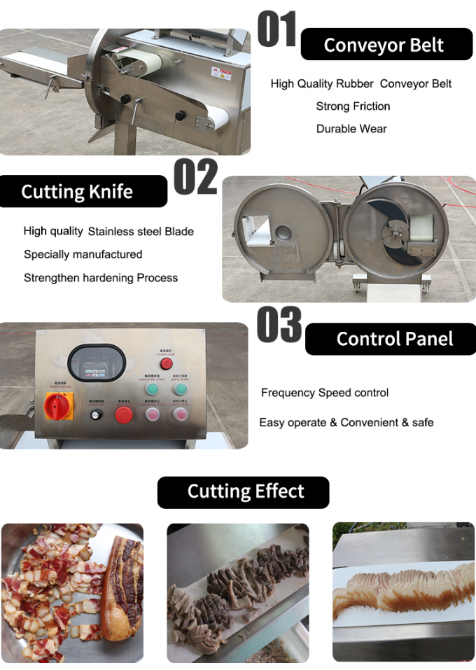 Máquina de corte automática ajustável da carne